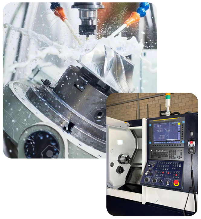 CNC Machine in operation at Sam CNC facility